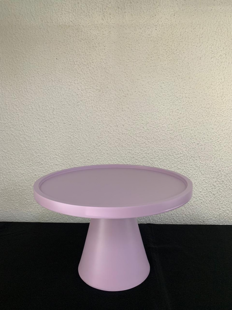 Suporte redondo mdf c/pé de metal lavanda Md