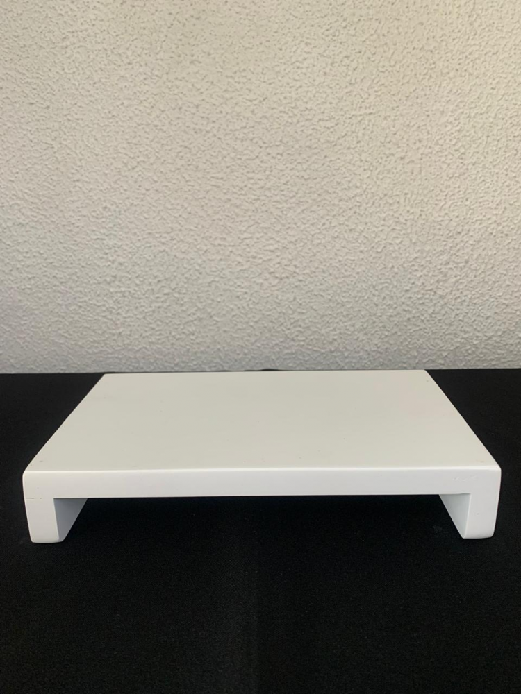 Bandeja step retangular mdf branca