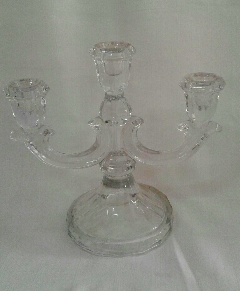 Castiçal de Cristal 3 velas - Cod. 08