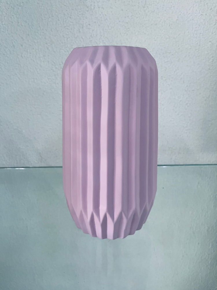 Vaso tabita lilás fosco de cerâmica 