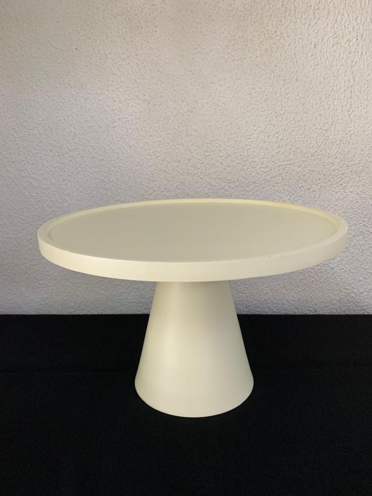 Suporte redondo mdf c/pé de metal amarelo bebê Gd