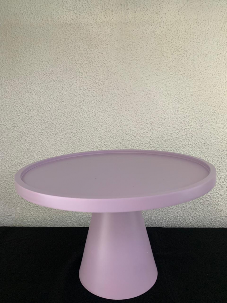 Suporte redondo mdf c/pé de metal lavanda Gd