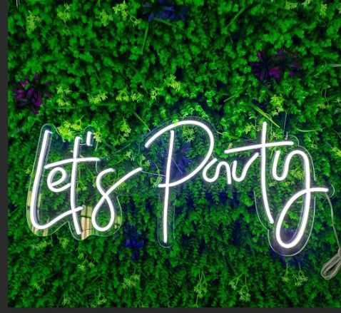 Lets party led com acrilico