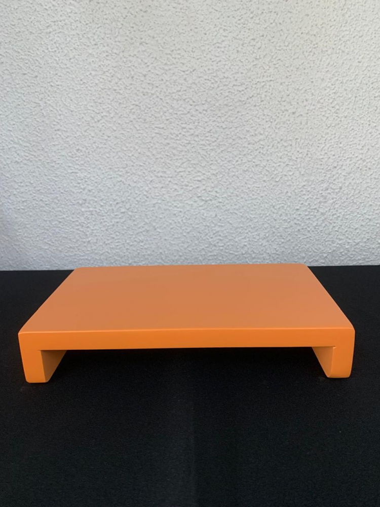 Bandeja step retangular mdf laranja
