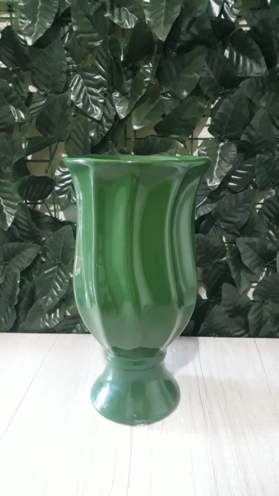 Vaso Porcelana Verde Musgo