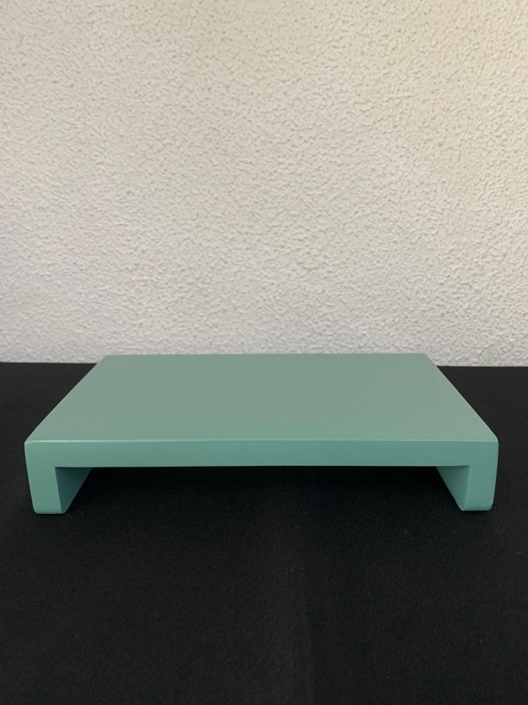 Bandeja step retangular mdf verde eucalipto