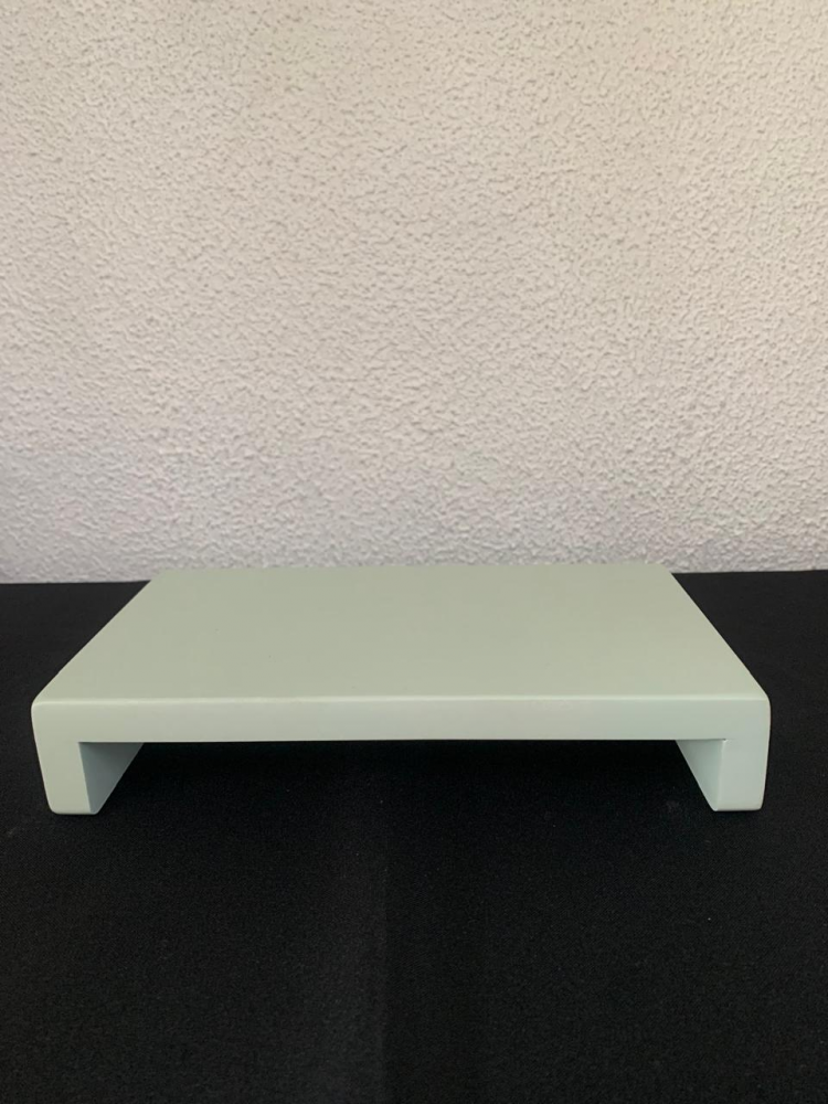 Bandeja step retangular mdf verde chá