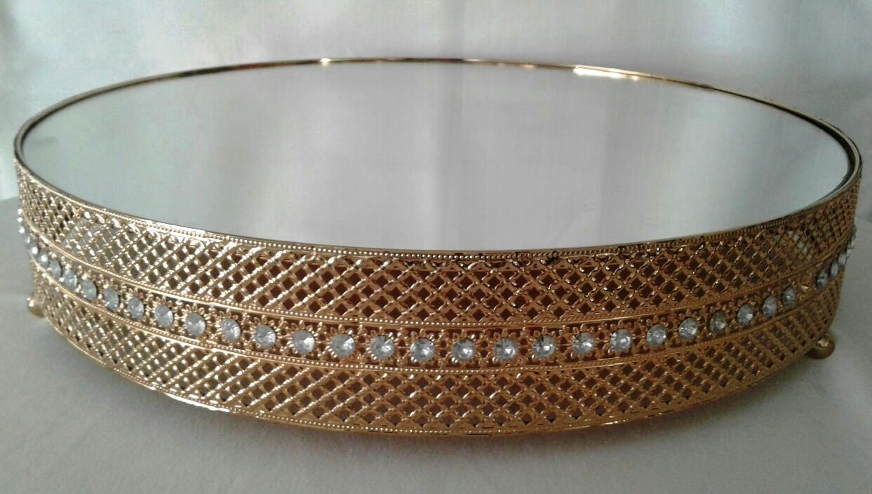 Boleira Dourada Espelhada com Strass