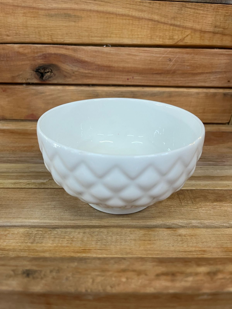 Cumbuca de porcelana diamond branca 