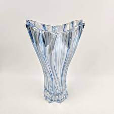 Vaso cristal azul  metalizado