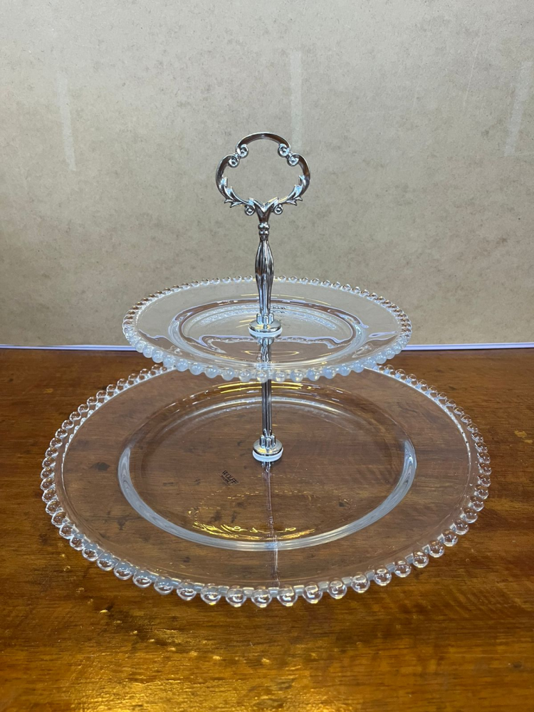 Peça cristal 2 andares bolinha