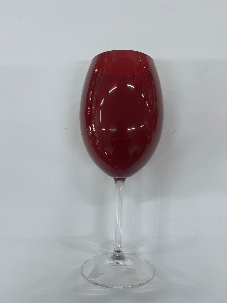 Taça bohemia cristal vernelha bordo 580 ml